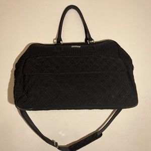 Black Vera Bradley Quilted Weekender